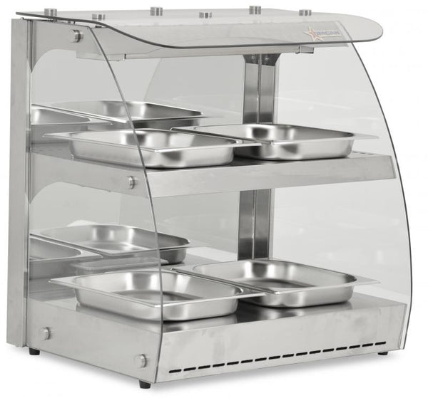 25-inch Double-Shelf Full Service Heated Display Case with 100L capacity